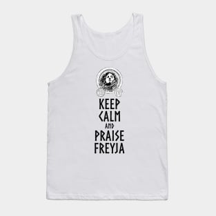 Medieval Norse Mythology Goddess Keep Calm And Praise Freyja Tank Top